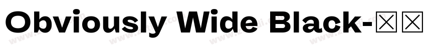 Obviously Wide Black字体转换